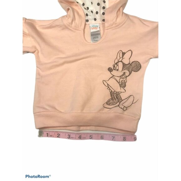 Disney Baby Girl's Hoodie Size 6-9 Month Minnie Mouse Pale Pink New With Tags - Picture 9 of 11